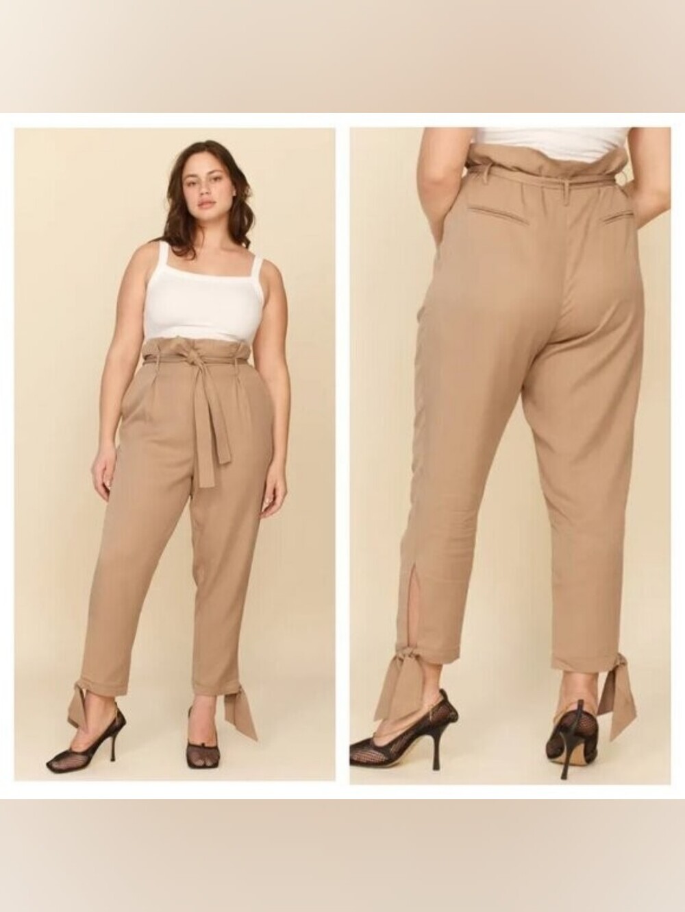Reformation Avalon Paperbag Trousers Linen